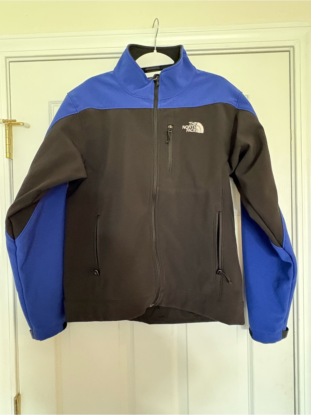 The North Face Black and Blue Softshell Performance Jacket